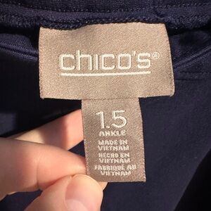 Chico's Dark Blue Rayon Blend Ankle Pants